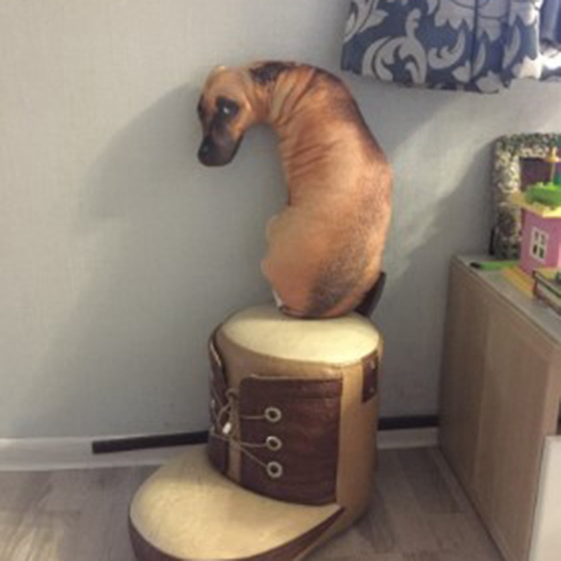 Gối Ôm Nhồi Bông Hình Chú Chó Dễ Thương Cho Người Lớn Và Trẻ Em