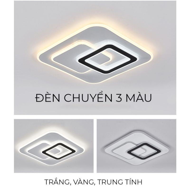 Đèn ốp trần hình vuông hiện đại có bảo hành