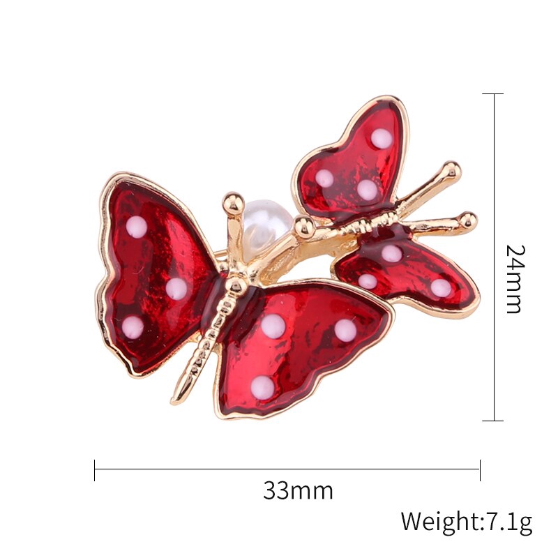 Ghim cài áo hình bướm đôi phong cách mới thời trang mùa xuân cho nữ