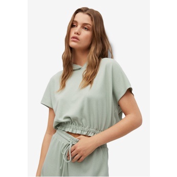 (Ảnh Thật) Áo Hoodie Nữ Croptop Tay Cánh Dơi Oversize Eo Chun MNG_Tự Tin Là Chính Mình