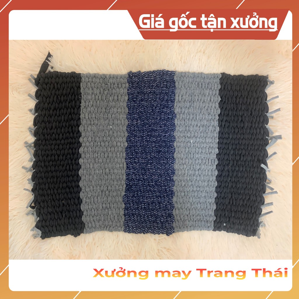 Thảm Lau Nhà Dậm Chân Vải Thun Siêu Thấm Hút Nước 33x45cm