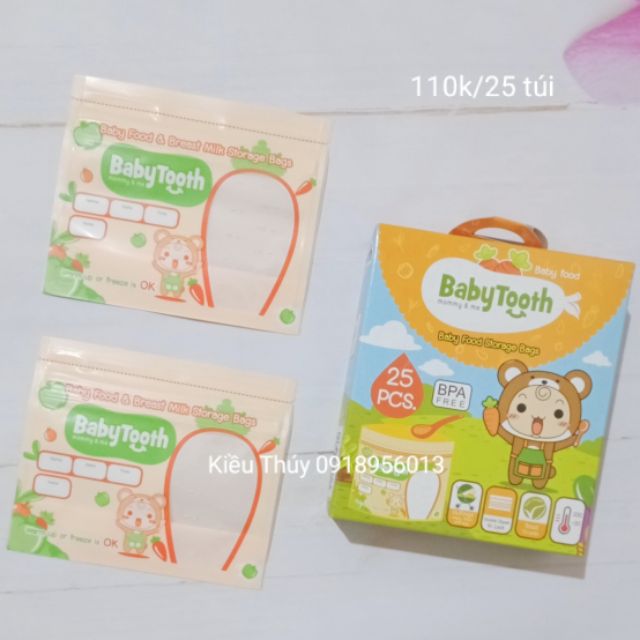 Túi trữ thức ăn dặm Babytooth