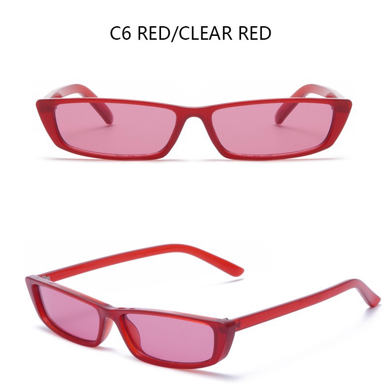 Kính mát gọng chữ nhật nhỏ thời trang nhiều màu tùy chọn