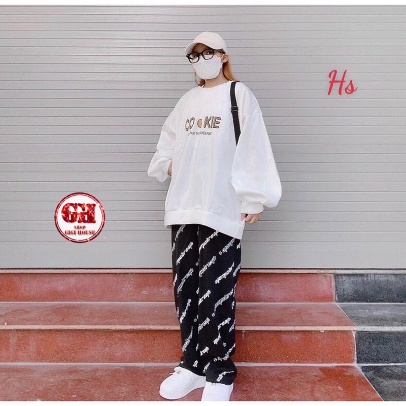 Áo Sweater Tay Dài Phồng Nỉ Bông Coo.kie Siêu Xinh, Siêu Rõ Unisex-HDKNCookie | BigBuy360 - bigbuy360.vn