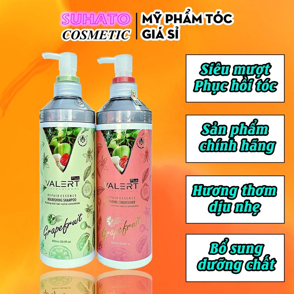 Dầu Gội Xả Bưởi Grapefruit Valert 750ml Chống Rụng Tóc.Phục Hồi Hư Tổn, Kích Thích Mọc Tóc.Hàng Chính Hãng CT53