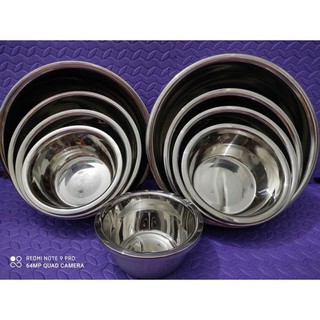 BÁT INOX 304  ĐỦ SIZE  ,BÁT ĂN MỲ, BÁT NHÀO BỘT, BÁT TRỘN