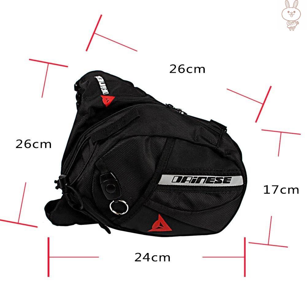RD Men Outdoor Portable Waist Belt Bag Drop Leg Bag Black Nylon Travel Bike Cycle Mountain Camping Camera Zipper Waist Pack