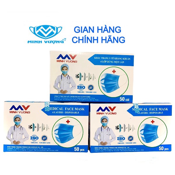 Khẩu trang y tế MINH VƯỢNG  kháng khuẩn