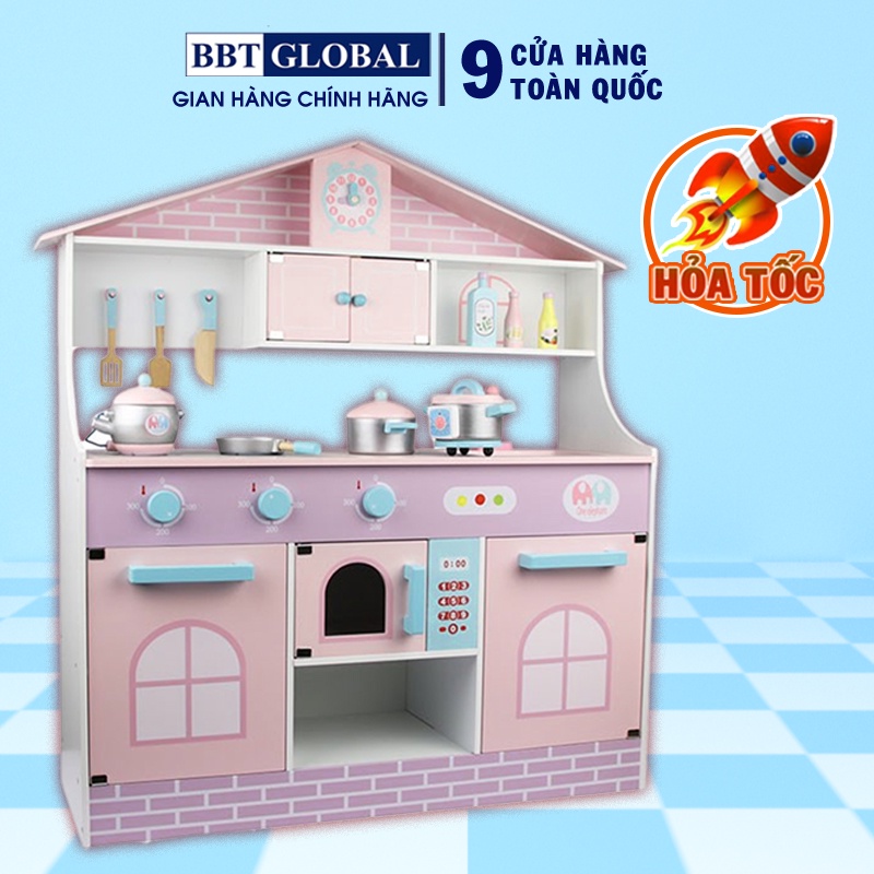Đồ chơi nấu ăn BBT Global bếp gỗ cao cấp MSN19032