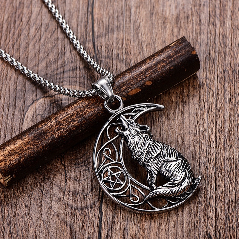 Vòng cổ mặt trăng và sói cho nam
