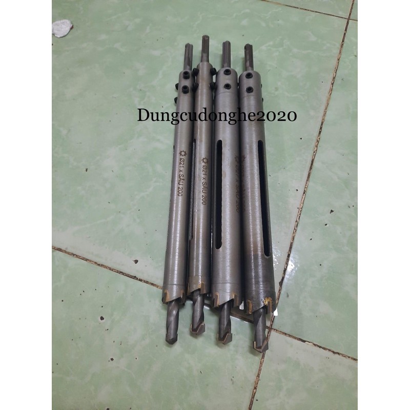 Mũi Khoan Rút Lõi Khoét Lỗ Xuyên Tường 21, 27, 30, 34, 42, 46, 50, 55, 60mm Dài 200mm Thắng Lợi