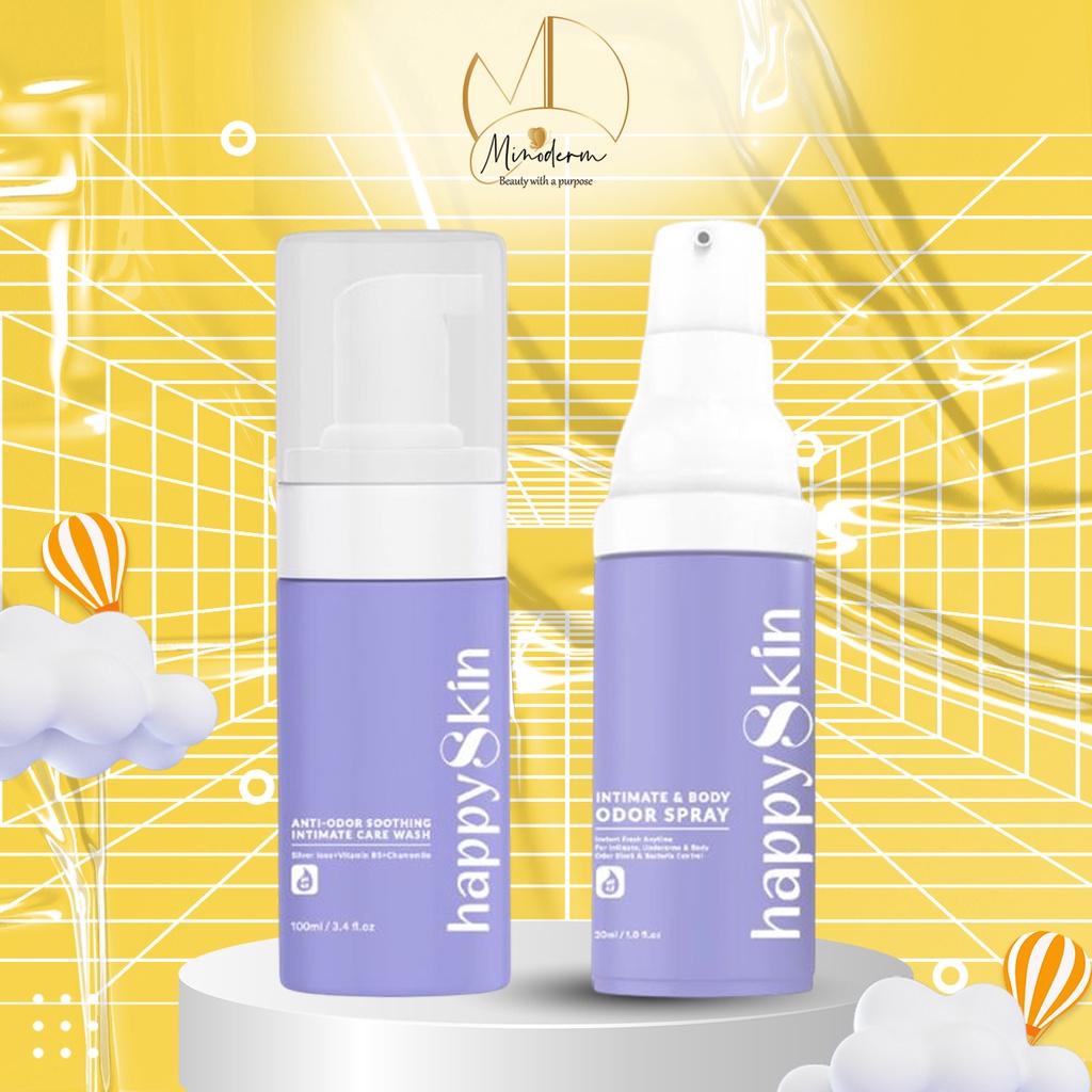 Dung dịch vệ sinh 100ml và Xịt khử mùi 30ml Emmie khử mùi, giảm ngứa toàn diện
