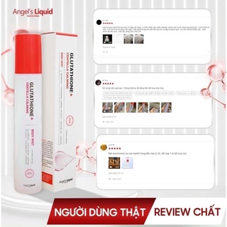 Xịt mụn lưng Angel's Liquid Glutathione+ Centella Calming Body Mist