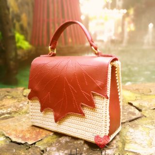 Set phụ kiện túi chiếc lá - hàng handmade