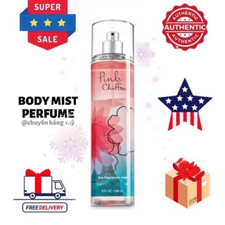 𝗕𝗢𝗗𝗬𝗠𝗜𝗦𝗧𝗣𝗘𝗥𝗙𝗨𝗠𝗘⚜️xịt thơm toàn thân bath and body works pink chiffon 236ml
