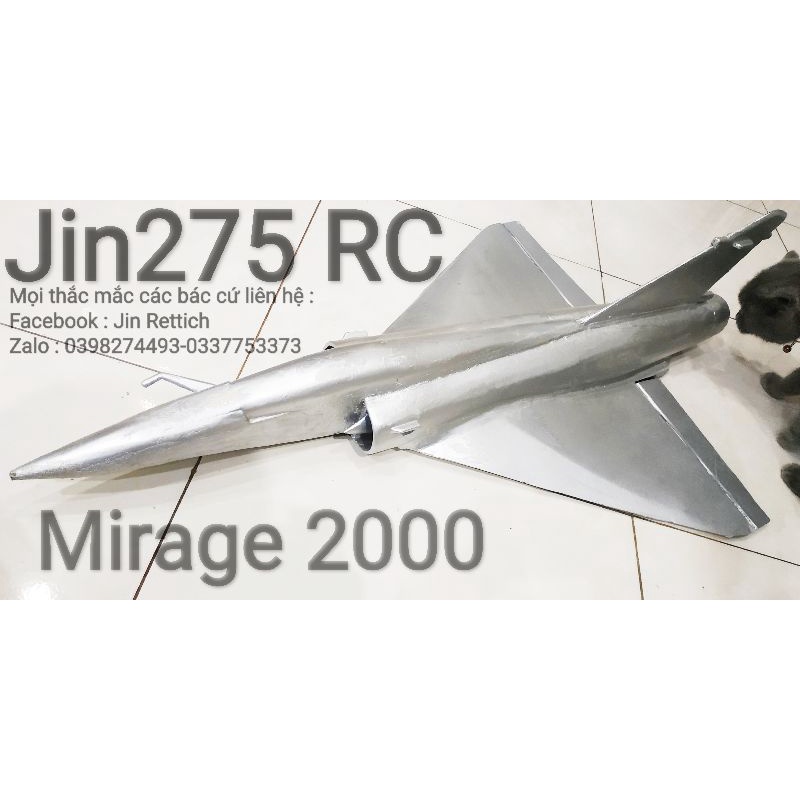 Bộ vỏ kit máy bay Mirage 2000 biên dạng toàn thân sải 70cm