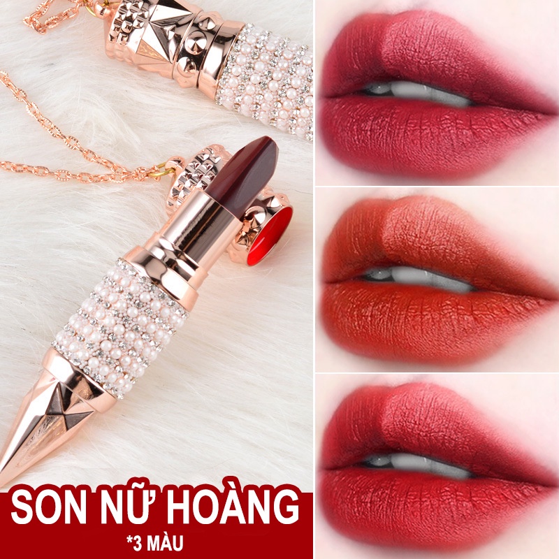 Son 3 màu nữ vương siêu lì dưỡng ẩm chống nước lâu trôi phù hợp cho các bạn nữ mặc đầm nữ váy công chúa