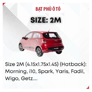 Bạt phủ, bạt trùm xe hơi có lớp tráng nhôm cách nhiệt,chóng nóng, chống mưa, chống xước ba lớp tráng bac