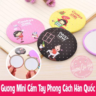 Gương Mini Cầm Tay Phong Cách Hàn Quốc - Shop Giao Mẫu Ngẫu Nhiên