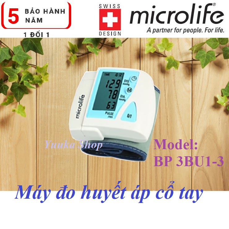 [Microlife BP 3BU1-3] Máy đo huyết áp cổ tay Microlife BP 3BU1-3, Bảo hành 5 năm