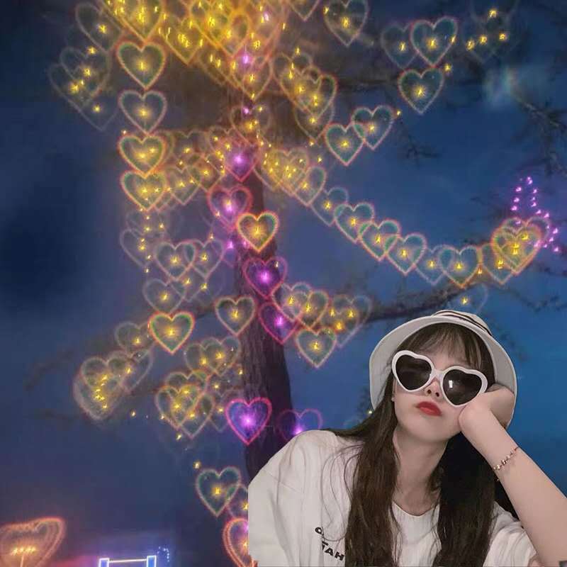 Kính Mát Gọng Lớn Hình Trái Tim Đổi Màu Độc Đáo Thời Trang