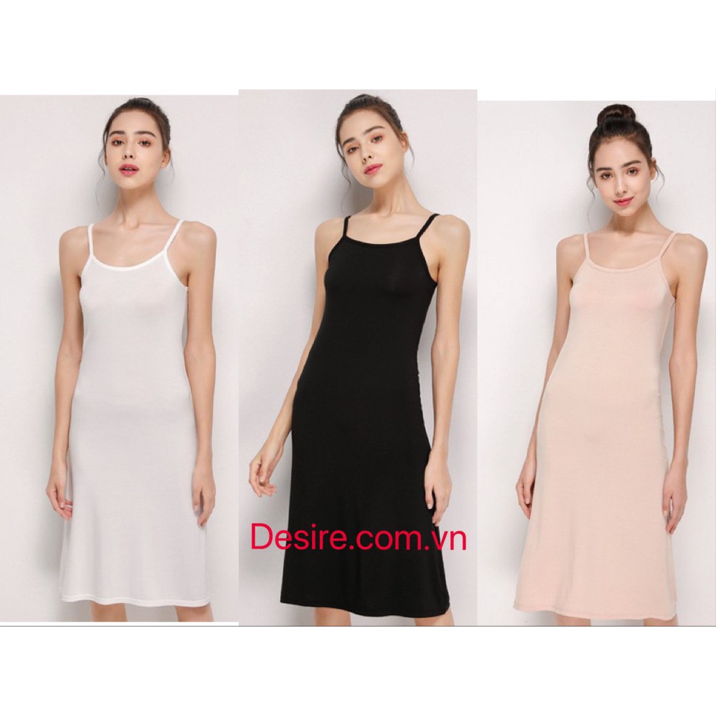 [Kèm video] Váy/Đầm hai dây thun - Váy mặc lót thun cotton siêu mịn mát cho mùa hè | BigBuy360 - bigbuy360.vn