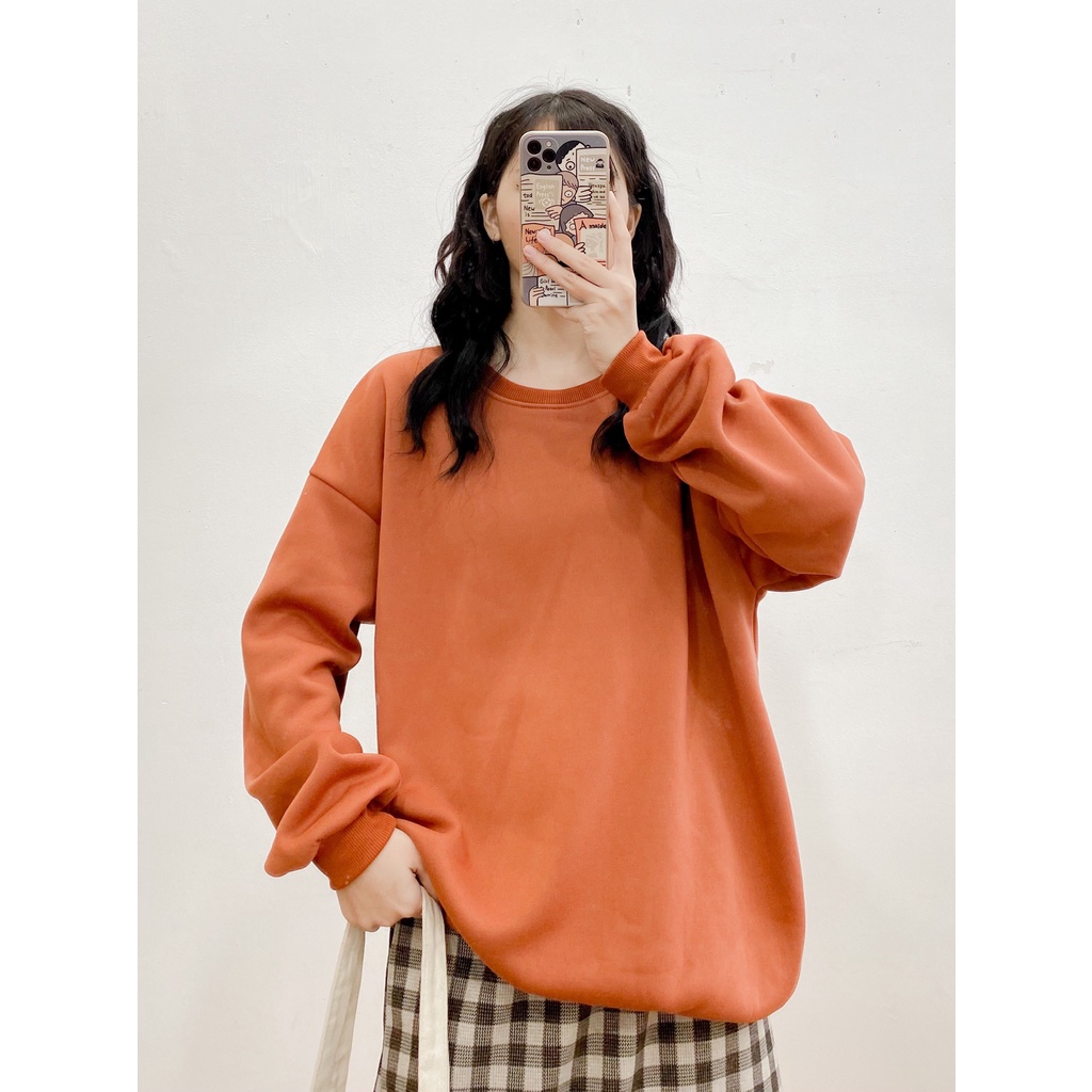 [HÀNG CÓ SẴN] Áo nỉ oversize May Boutique áo nỉ dài tay trơn màu basic ABS21H_110.001 | BigBuy360 - bigbuy360.vn