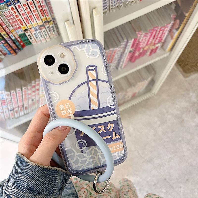 Ốp lưng iphone Ốp Điện Thoại Silicon Gắn Dây Đeo Thời Trang Cho iPhone12 14pro XR 78p/X/XR/ Promax/Mini Dinuo case