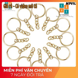 Móc khóa Sắt phẳng Mạ Màu Vàng