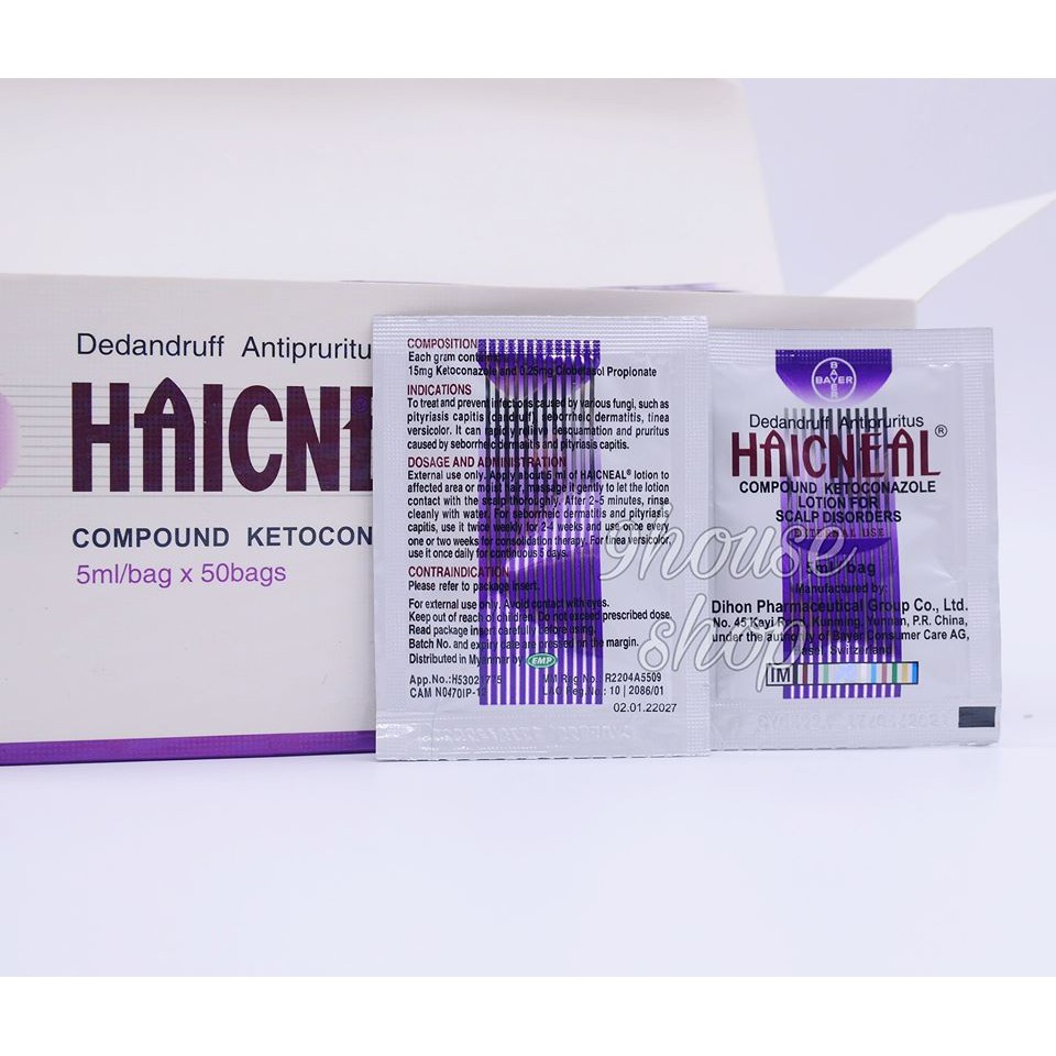 10 Gói Dầu Gội Haicneal chống Gàu, Ngứa Da Đầu. Hàng Tốt gói 5ml