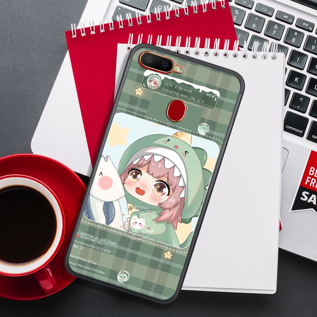 [HOT]ỐP OPPO A5S - A7 - A12 - F9 , IN HÌNH KHỦNG LONG CHIBI SIÊU DỄ THƯƠNG.