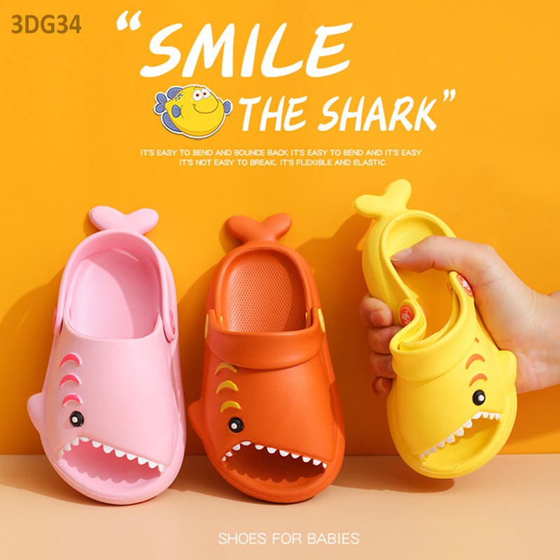 Dép Sục Cá Mập Baby Shark Dép Cho Bé Gái Bé Trai Chân 13-18cm 3DG34 GIAY3DOI