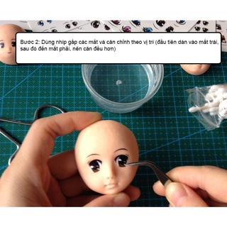 Miếng dán mắt chibi tạo hình đất sét