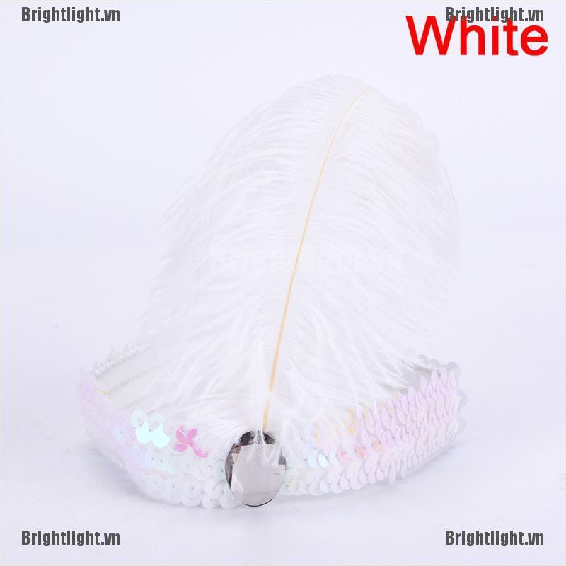 Băng Đô Cài Tóc Đính Lông Vũ Độc Đáo Cho Nữ