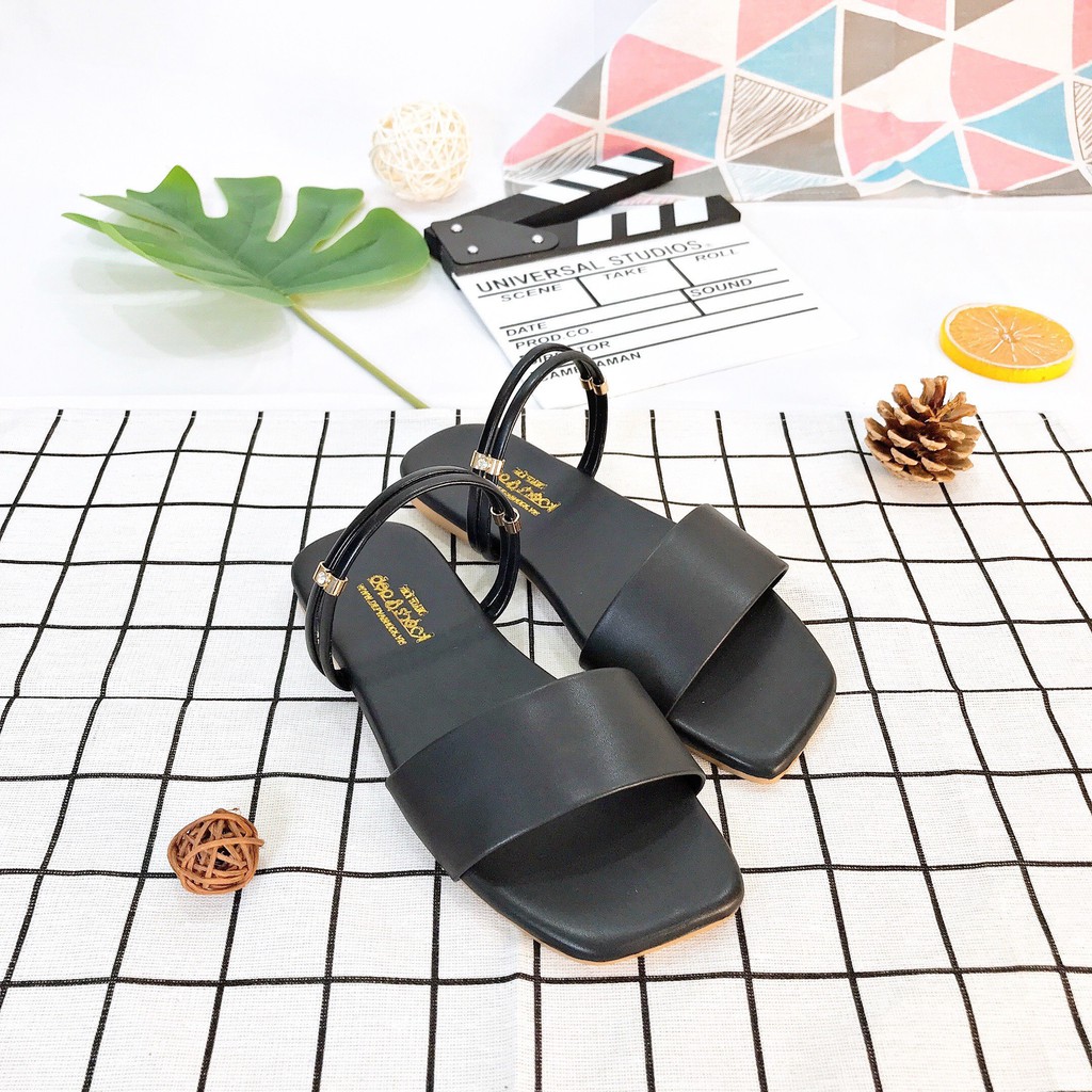 Sandal nữ big size quai ngang 2 trong 1 có thể làm dép hoặc sandal tùy ý có size từ 33 đến 43