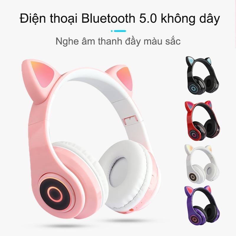 Tai Nghe Chụp Tai Bluetooth 5.0 Không Dây Âm Thanh Sống Động Chất Lượng Cao