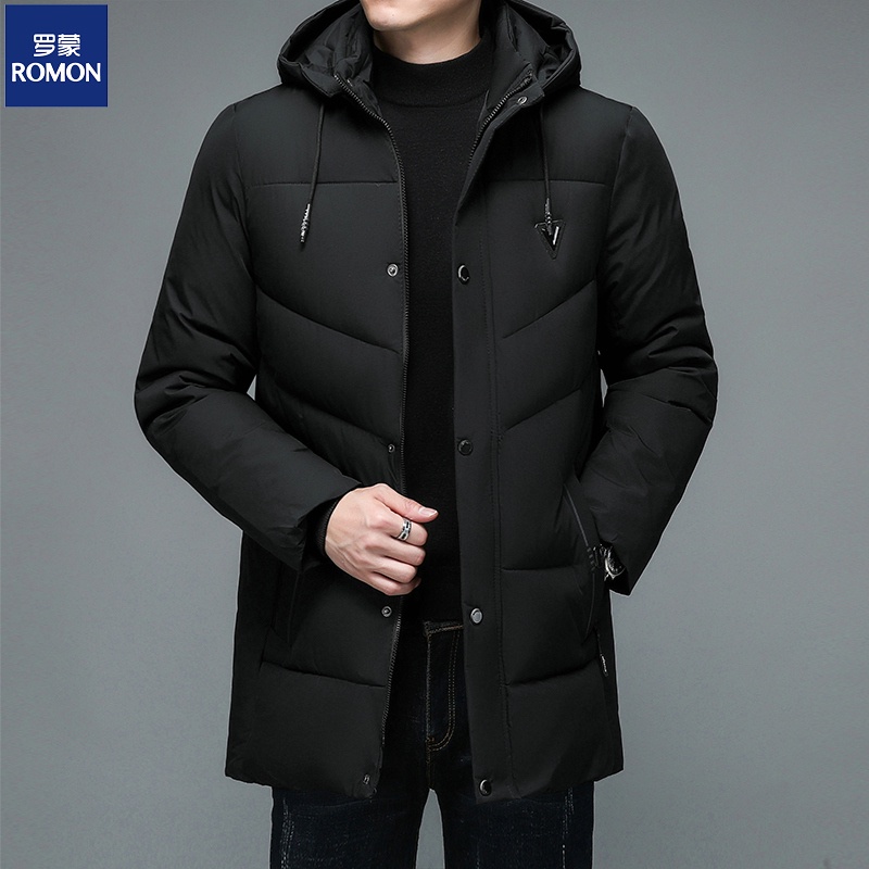 Áo phao nam quảng châu đại hàn có mũ công sở phong cách lịch lãm