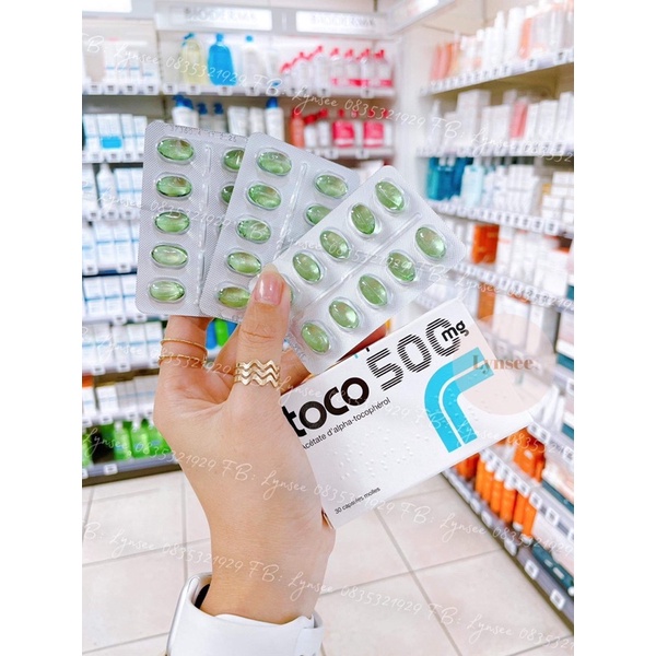 Viên Vitamin E đẹp da Toco 500mg