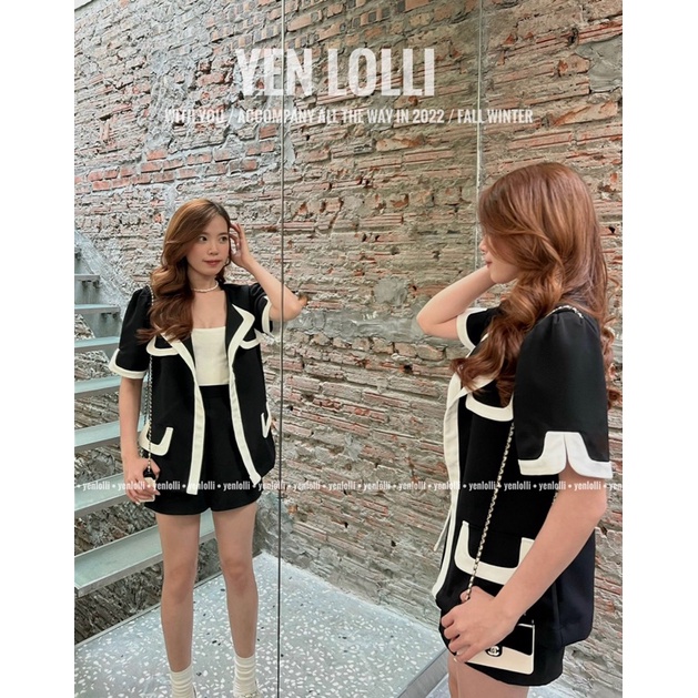 SET ÁO BLAZER NGẮN TAY KÈM QUẦN SIÊU HOT HÀNG THIẾT KẾ | BigBuy360 - bigbuy360.vn