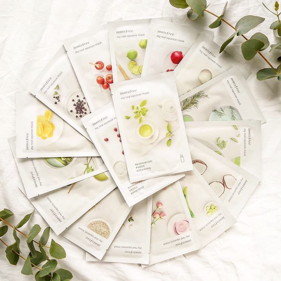 [Chuẩn Auth] Miếng Mặt nạ dưỡng da Innisfree My Real Squeeze Mask Mẫu Mới Nhất - Date Xa - Được Chọn Mùi (Chính hãng)