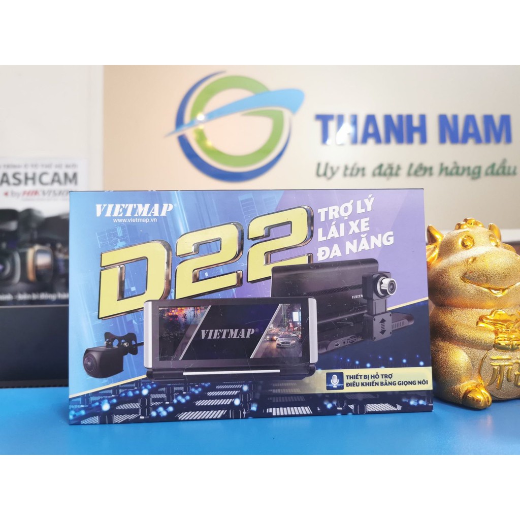 Camera hành trình Vietmap D22,Có Wifi, GPS, 4G, Đặt Taplo (Tặng thẻ 64G+sim4G+Miễn phí lắp đặt)