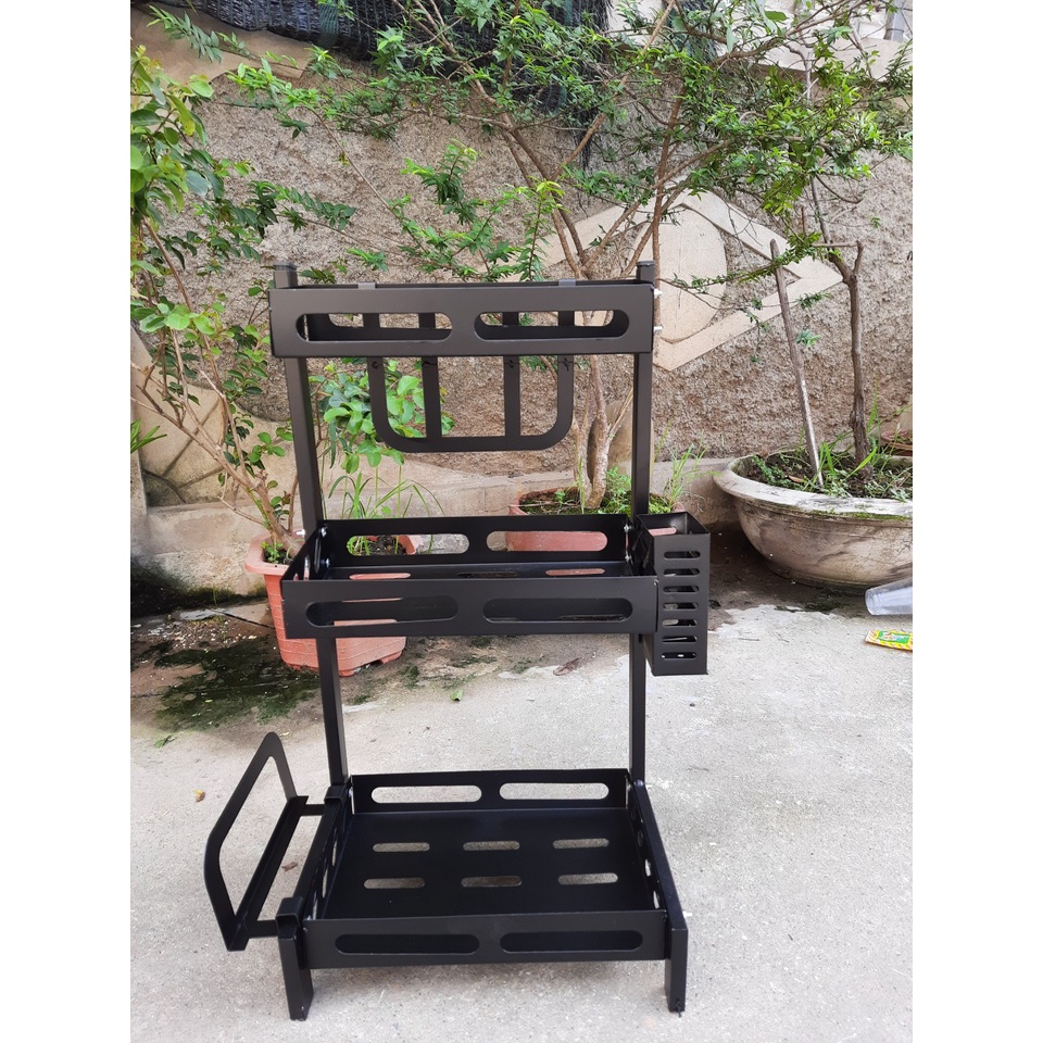 KỆ GIA VỊ 2 TẦNG,3 TẦNG dùng cho nhà bếp đầy đủ phụ= kiện
