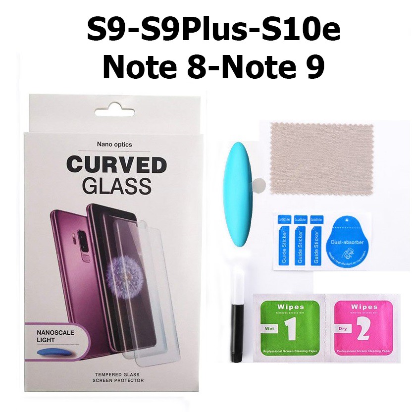 Dán kính cường lực Galaxy Note 8/Note 9/S9/S9 Plus Full keo UV