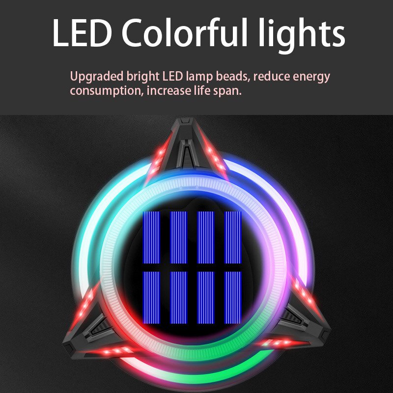 Đèn Năng Lượng Mặt Trời Cảm Biến Nhiều Màu Chống Thấm Nước Cho Sân Vườn