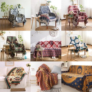 Chăn Trải Ghế Sofa Chống Trượt Phong Cách Retro