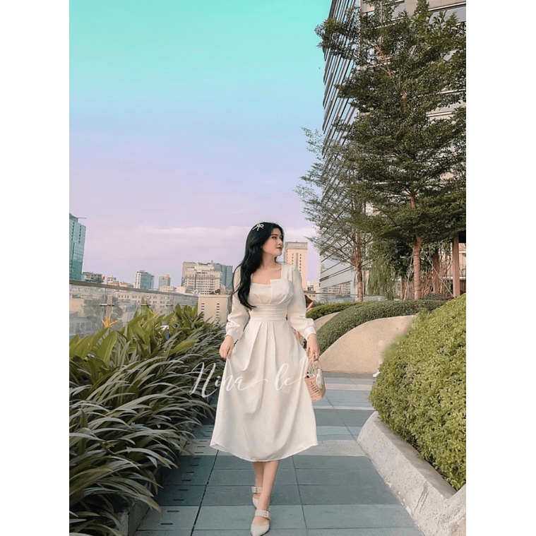 [FREE SHIP] [Mẫu Mới]Đầm Nữ Cổ Kiểu Thiết Kế Sang Trọng Quyến Rũ Dáng Xòe Thời Trang NERMA