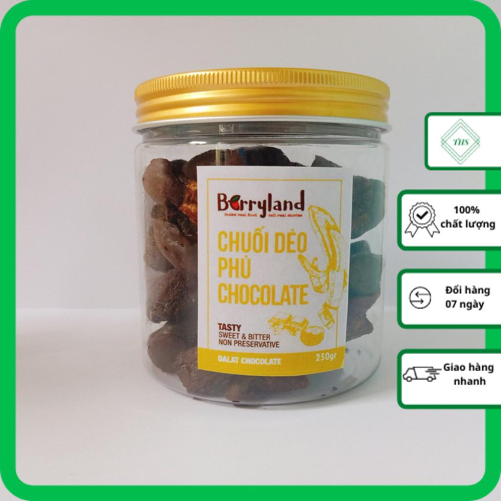 Chuối dẻo phủ chocolate BerryLand đặc sản Đà Lạt thơm ngon loại hộp nhựa - Vafaco