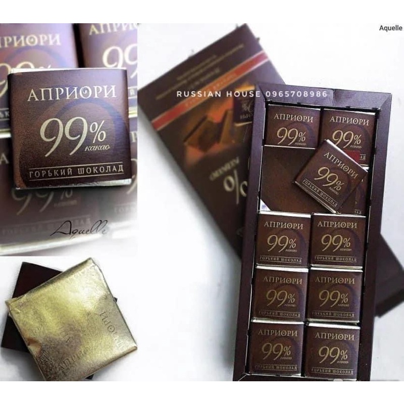 SOCOLA ĐEN 99% CACAO/100gr( xách tay Nga)