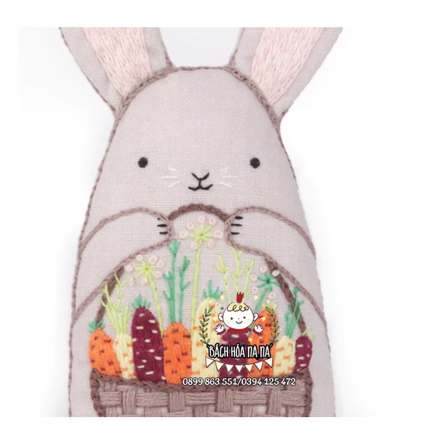Kit Nguyên Liệu Tự bạn làm Gấu bông đáng Yêu - Combo cao cấp Embroidery Tự tập Thêu Tay Handmade - Bách hóa Na Na