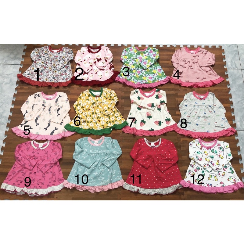Bộ Cotton dài tay bé gái ( Màu ngẫu nhiên )